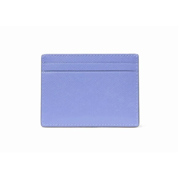 New Kate Spade Small Slim Card Holder Leather Frosted Blueberry - Picture 3 of 3